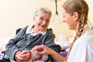 caregiver and patients
